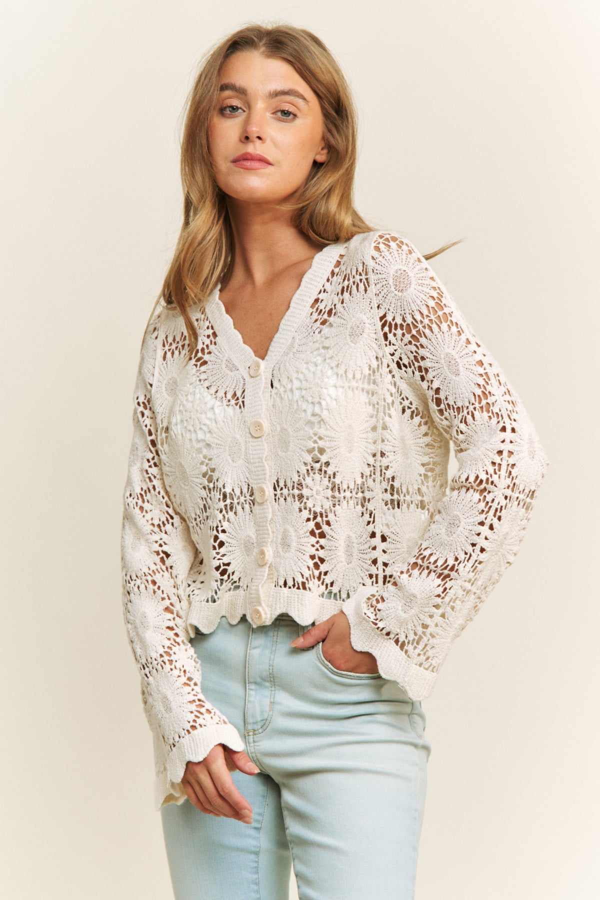 Scallop Crochet Top