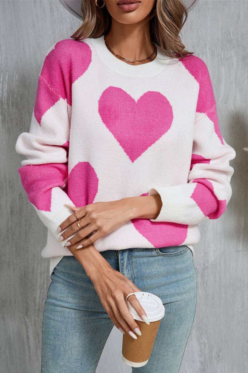 Valentine Heart Knit Sweater