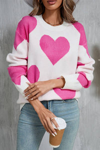 Valentine Heart Knit Sweater