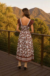 Floral Smocked Midi Dress