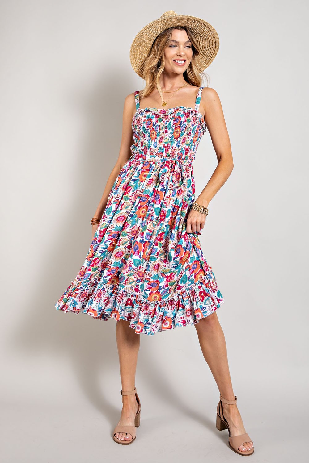 Flower Smocked Sundress