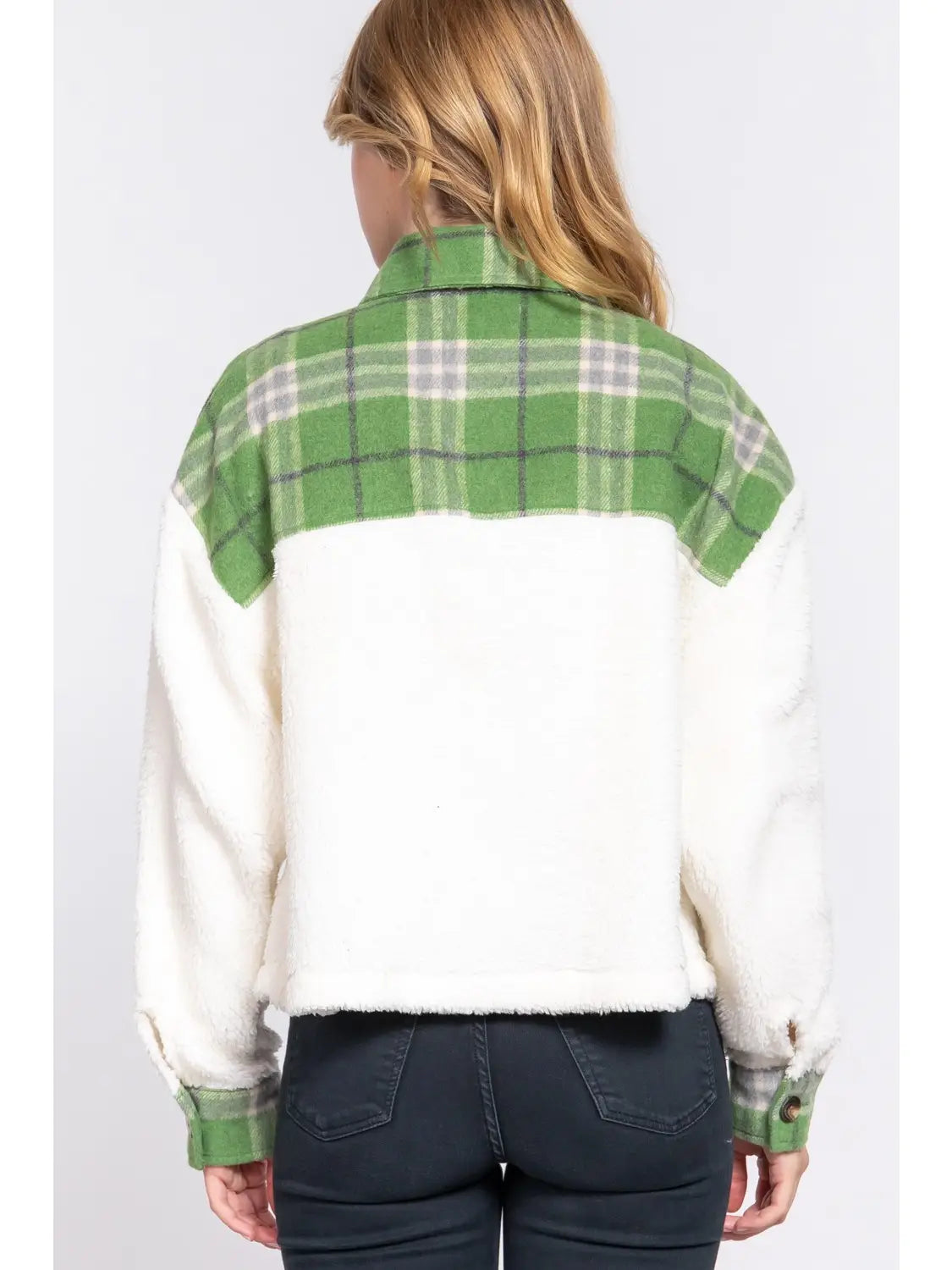 Faux Fur Plaid Jacket