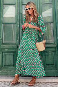 Green Boho Dress