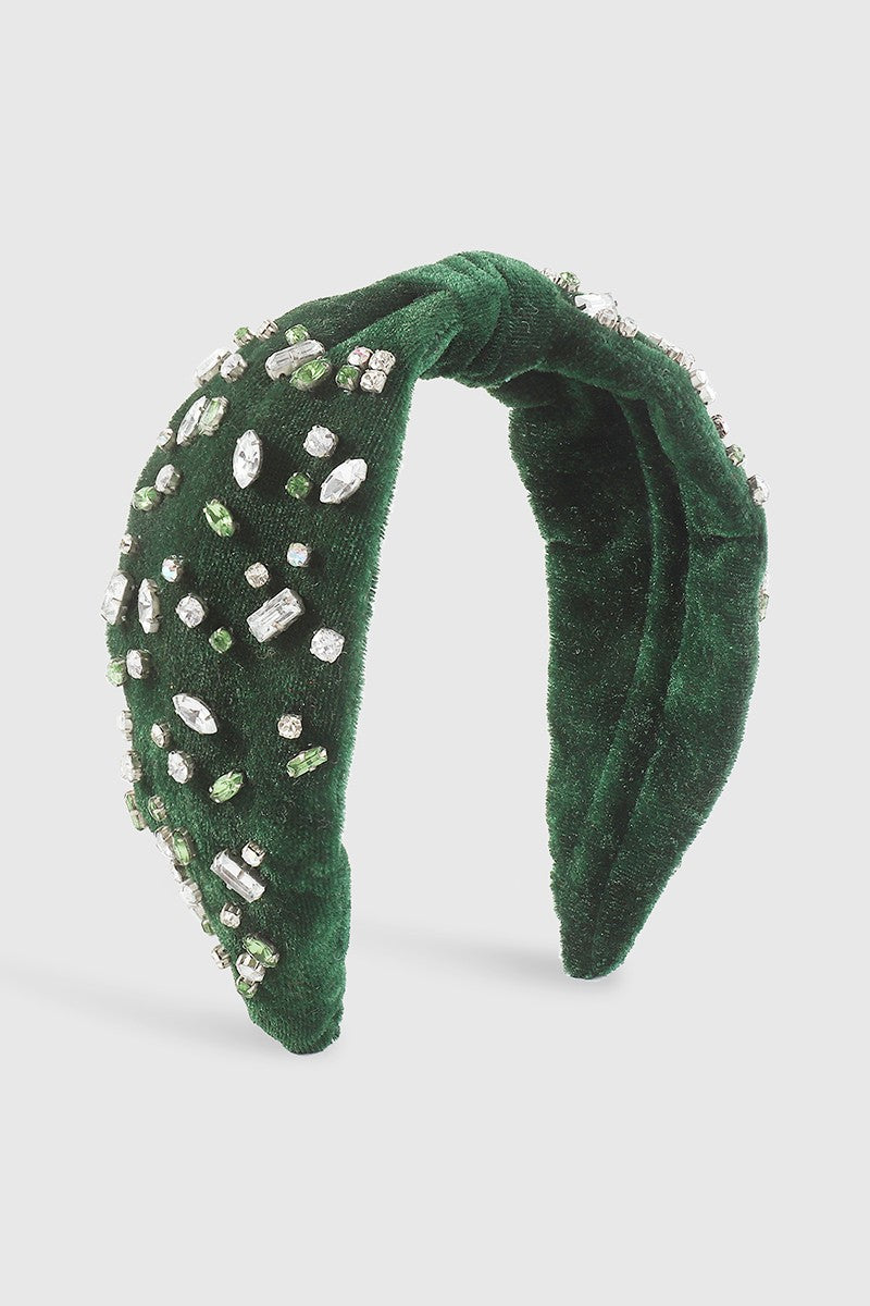 Green Velvet Headband