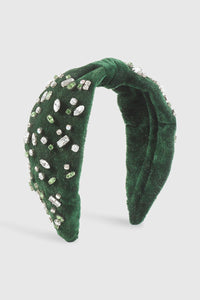 Green Velvet Headband