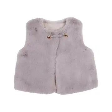 Grey Fur Vest