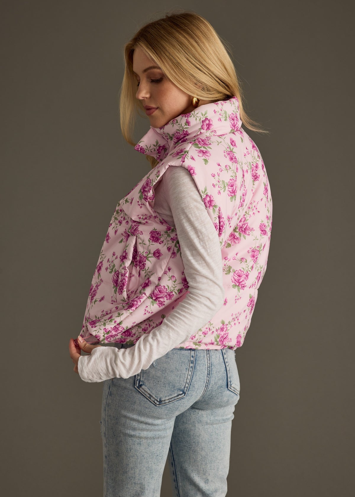 Lavender Floral Vest