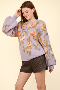 Lilac Floral Sweater