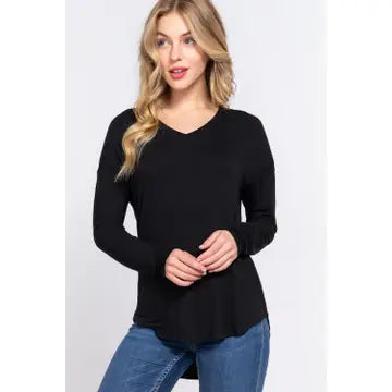 Long Sleeve V-Neck Tee