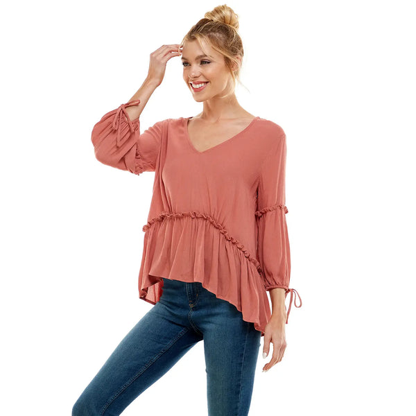 Mauve Flowy Blouse