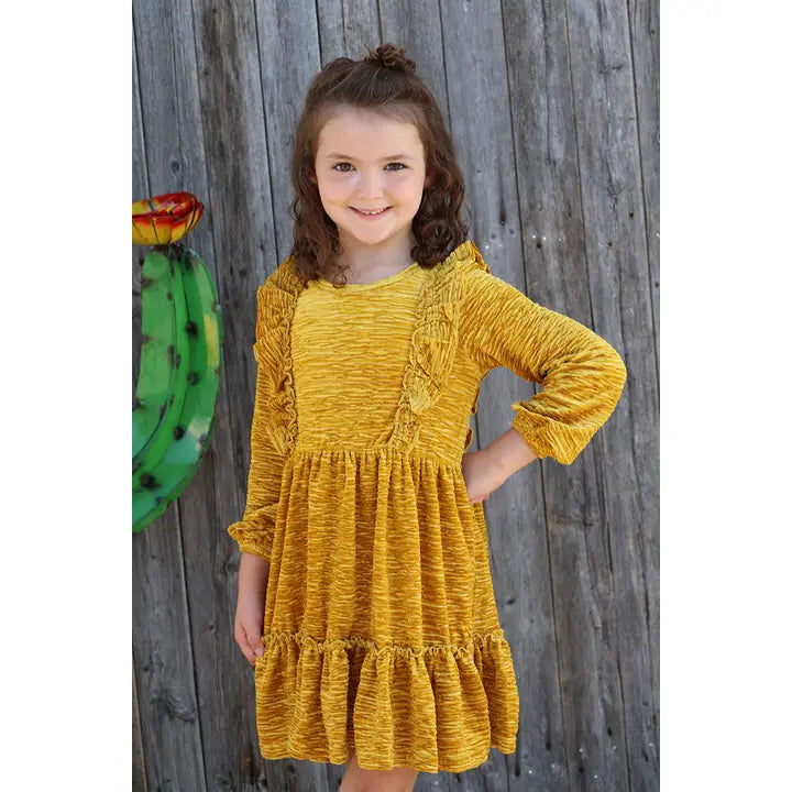 Mustard Ruffle Dress
