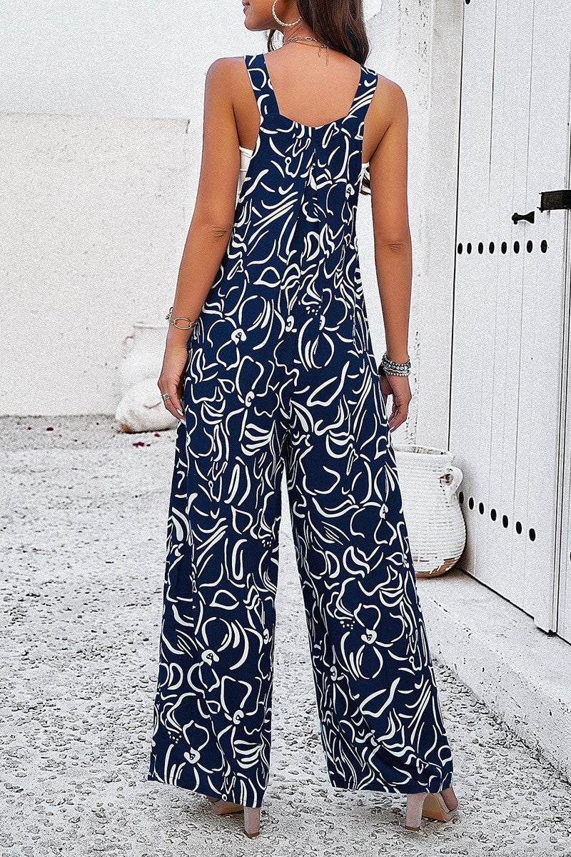 Sleeveless Wide Leg Jumpsuit