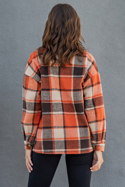 Orange Plaid Flannel
