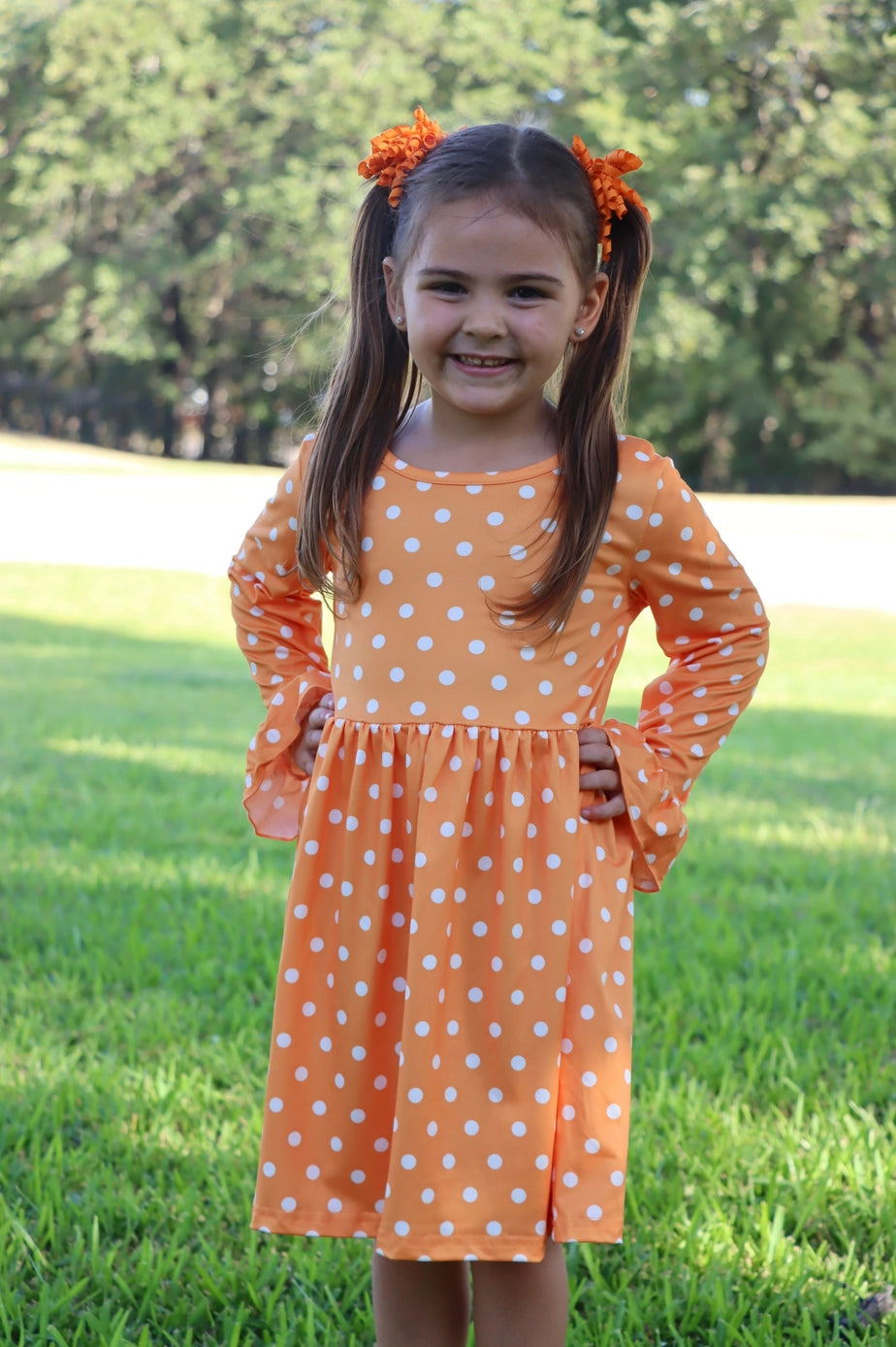 Orange Polka Dot Dress