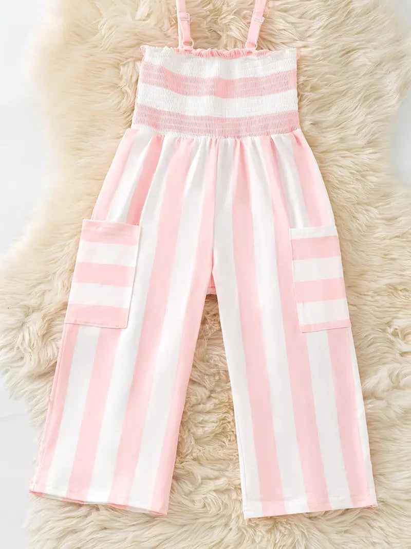 Pink Striped Romper