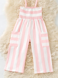Pink Striped Romper