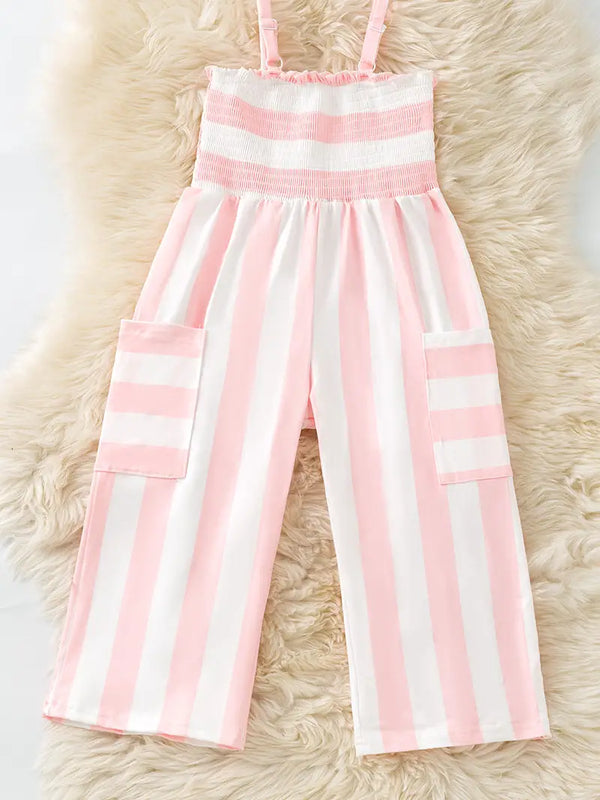 Pink Striped Romper