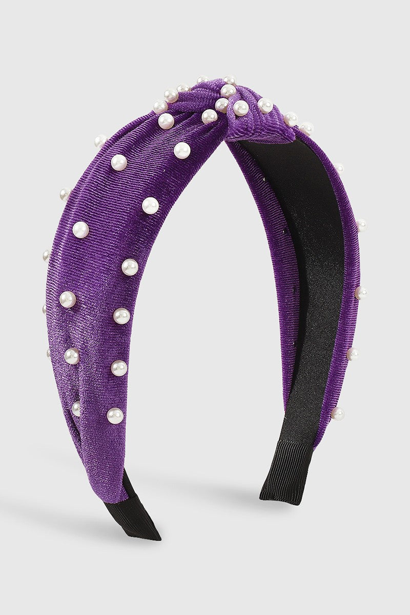 Purple Pearl Headband