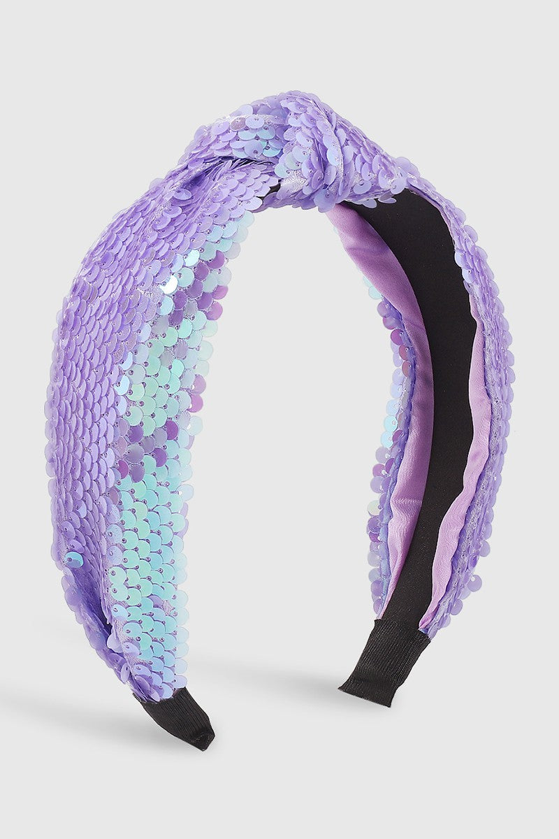 Purple Shimmer Sequin Headband