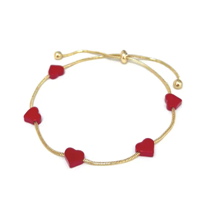 Heart Pull-Tie Bracelet