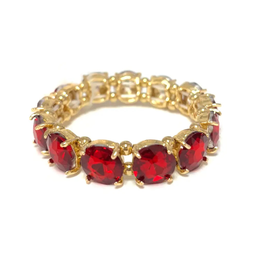 Red Crystal Stretch Bracelet