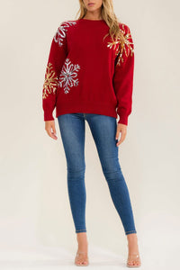 Sequin Snowflake Sweater