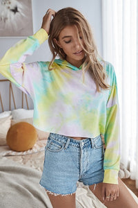 Tie Dye Crop Hoodie