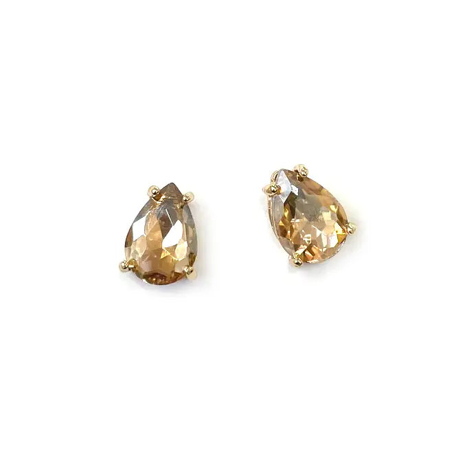 Teardrop Glass Stud Earring