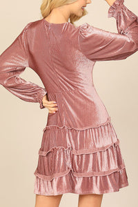 Velvet Long Sleeve Dress