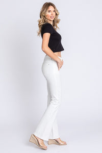 White Stretch Bootleg Jean