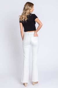 White Stretch Bootleg Jean
