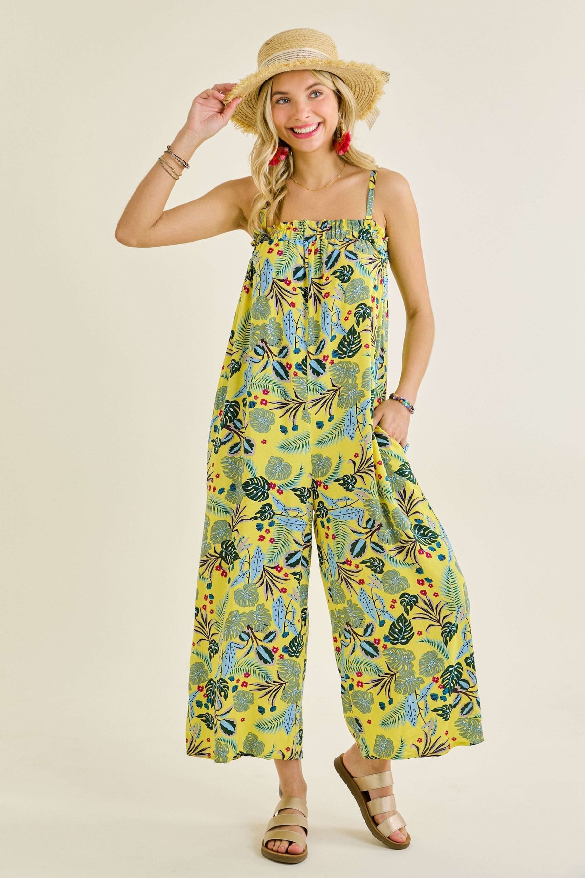 Tropical Print Romper