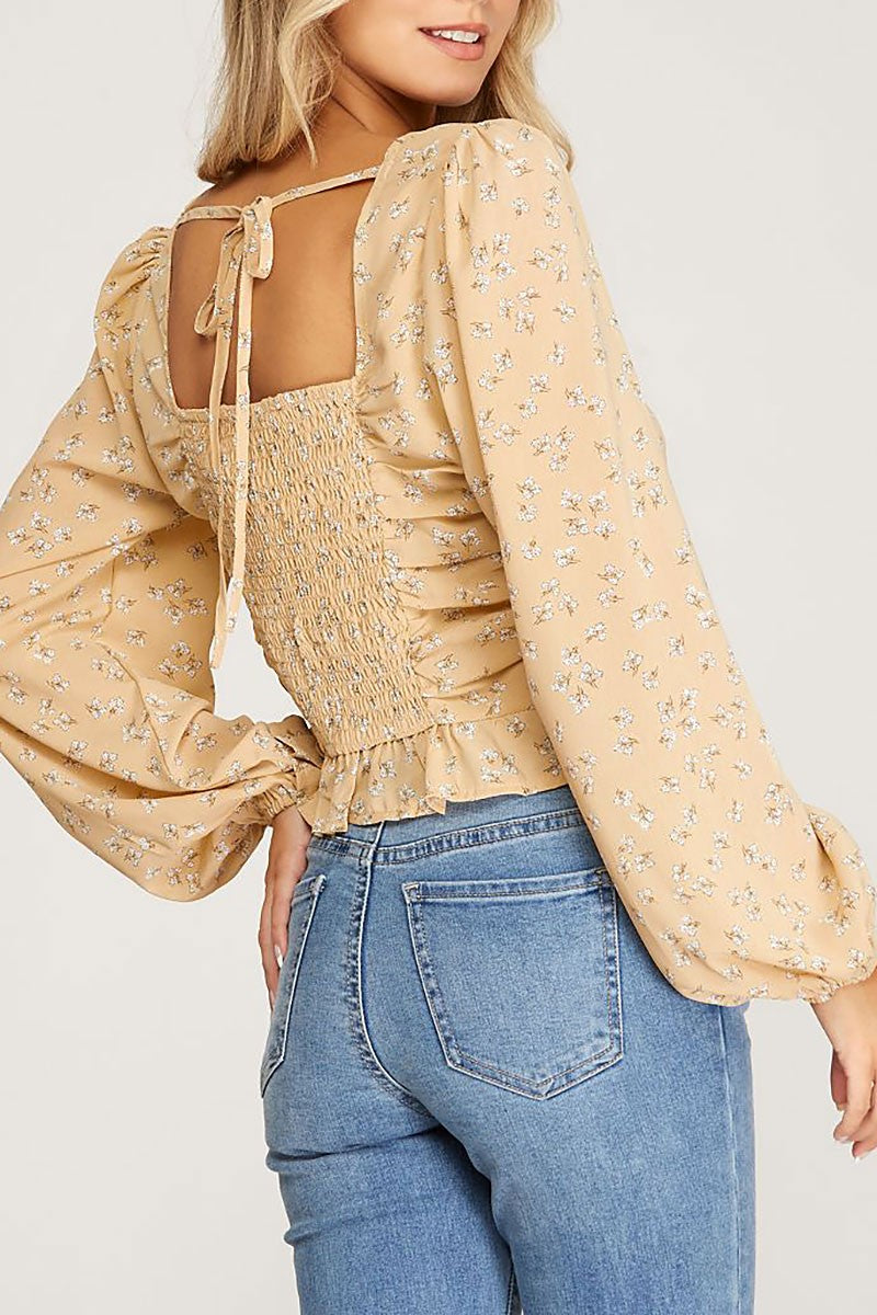 Yellow Ruched Top