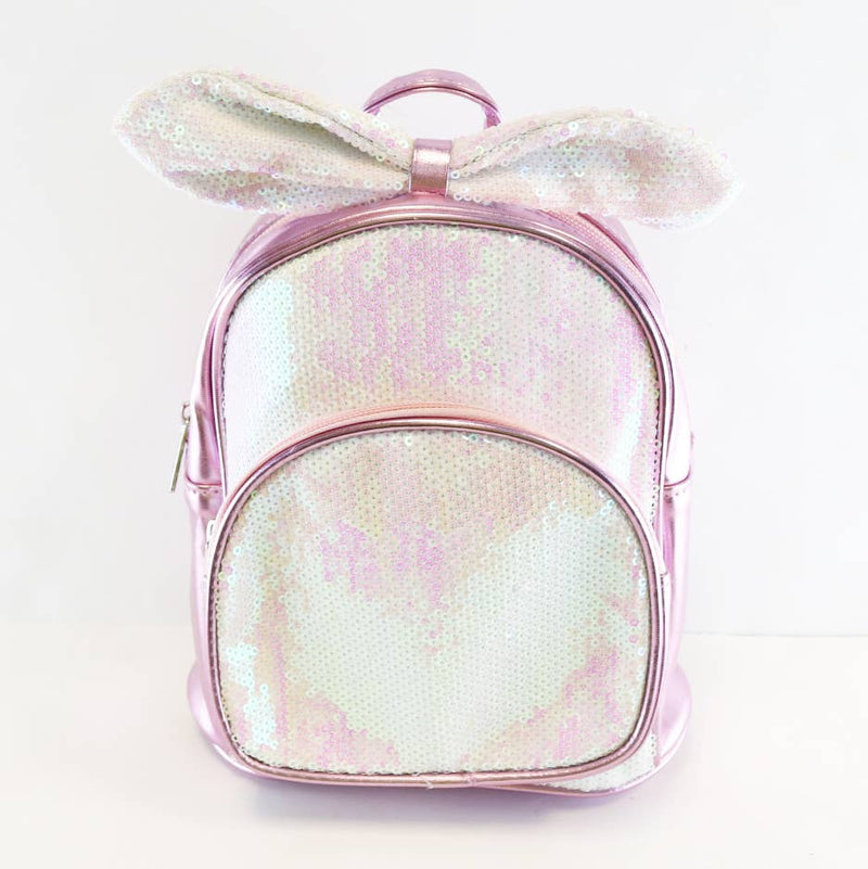 PINK Sequin Bunny Backpack