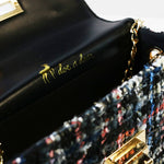 Floral & Bow Tweed Purse