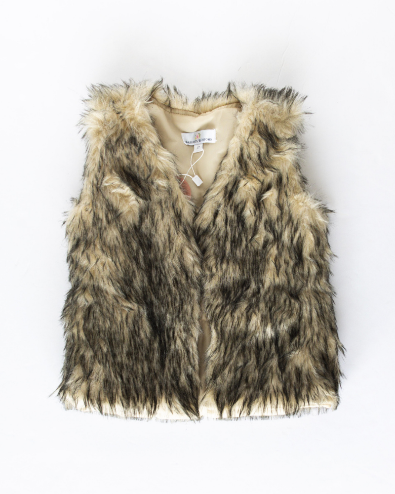 Brown / Beige Fur Vest
