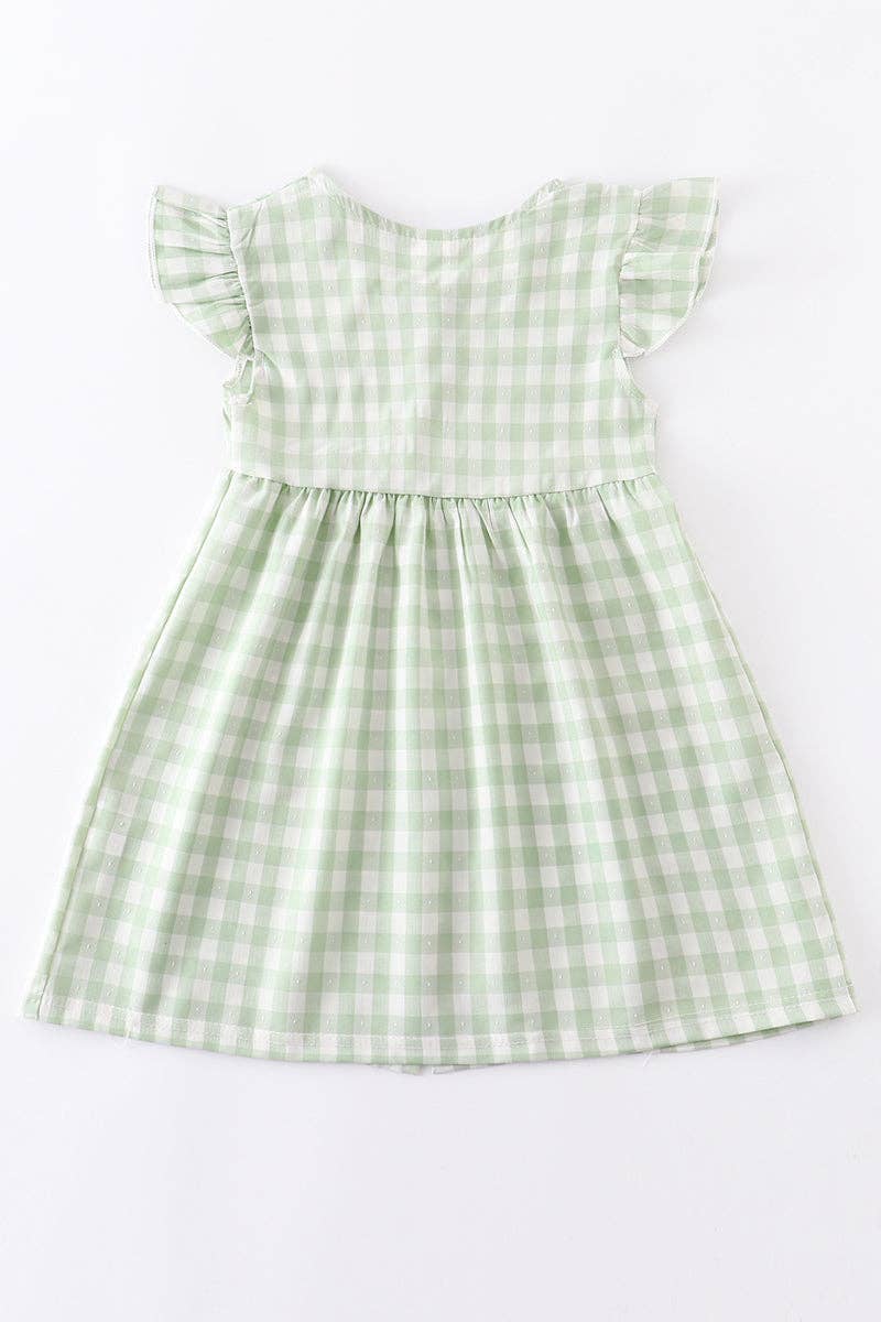 Green Plaid Button Down Dress