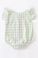 Green Plaid Romper