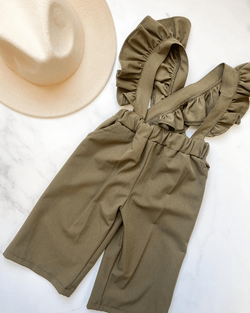 Ruffle Suspender Pants