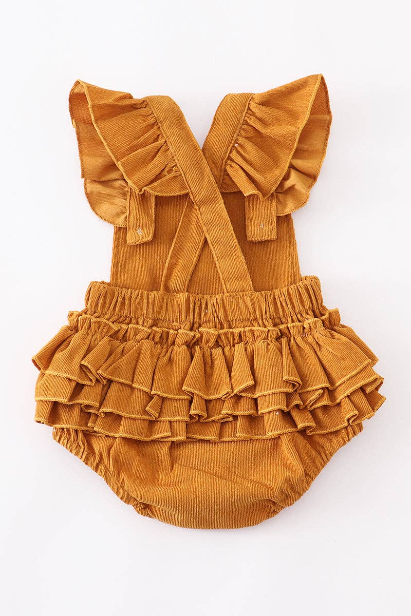 Corduroy Ruffle Baby Romper