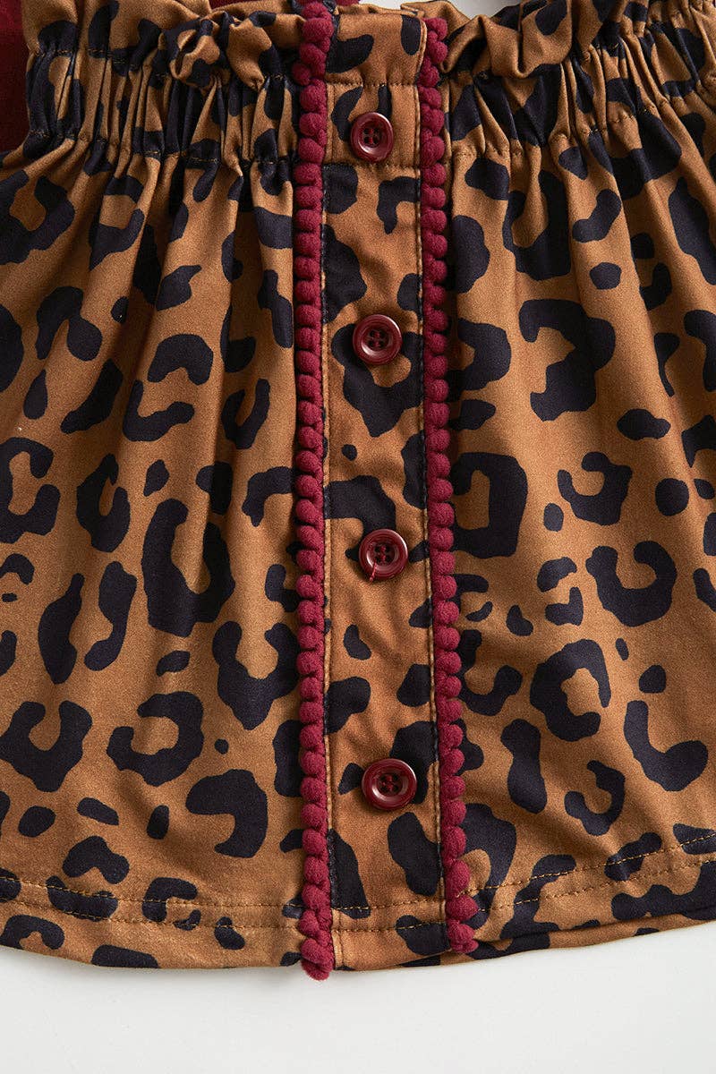 Leopard Pumpkin Skirt Set