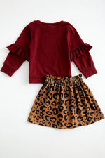 Leopard Pumpkin Skirt Set