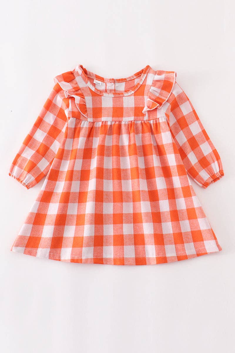 Orange Plaid Dress