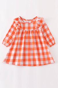 Orange Plaid Dress
