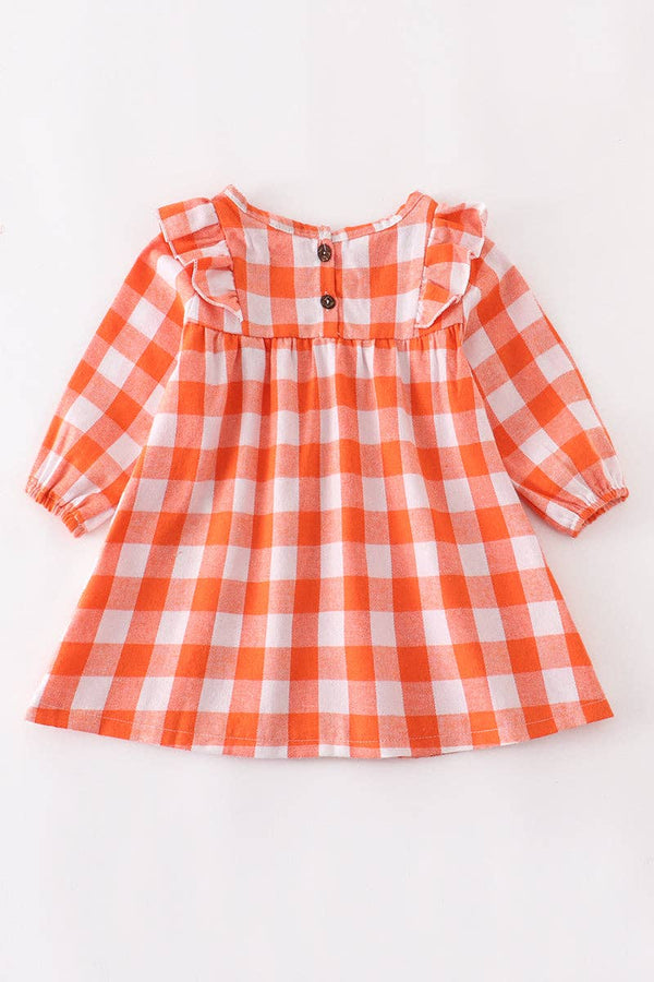 Orange Plaid Dress