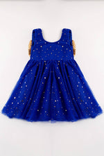 Blue Sequin Bow Tutu Dress