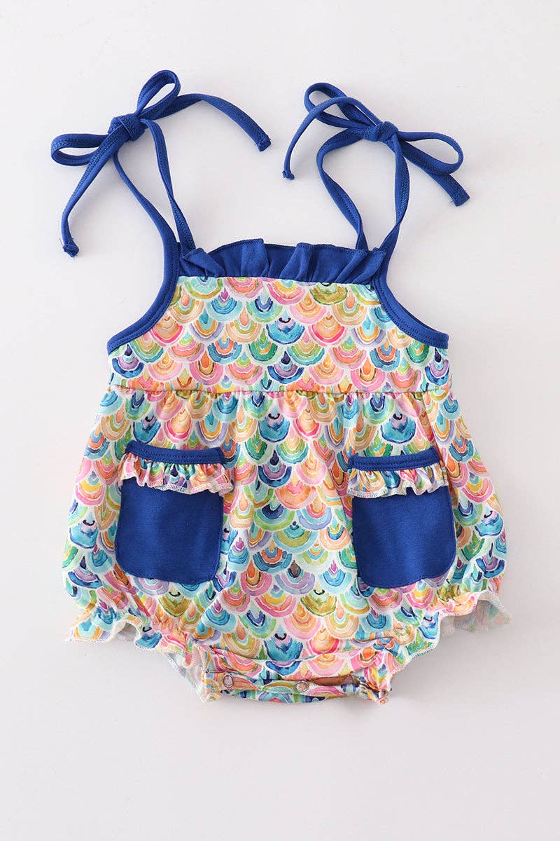 Fish Scale Bubble Romper