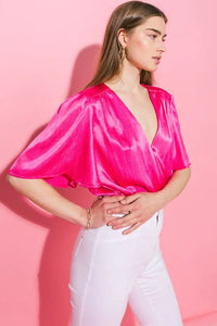 Textured Satin Bodysuit