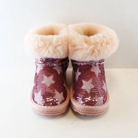 Handcrafted Sequin Star Furry Boot