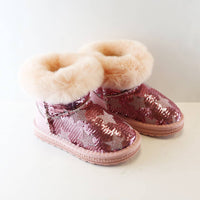 Handcrafted Sequin Star Furry Boot